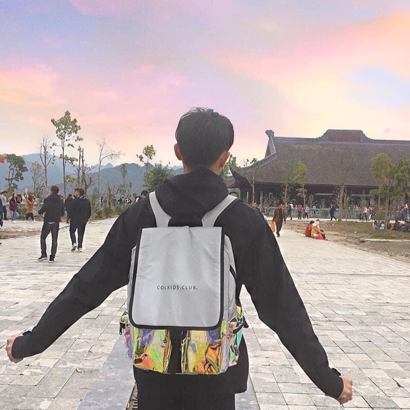 Balo Colkids Hologram Backpack 2810 Clothes Shop Balo Đi Học Colkids Phản Quang Ulzzang Unisex