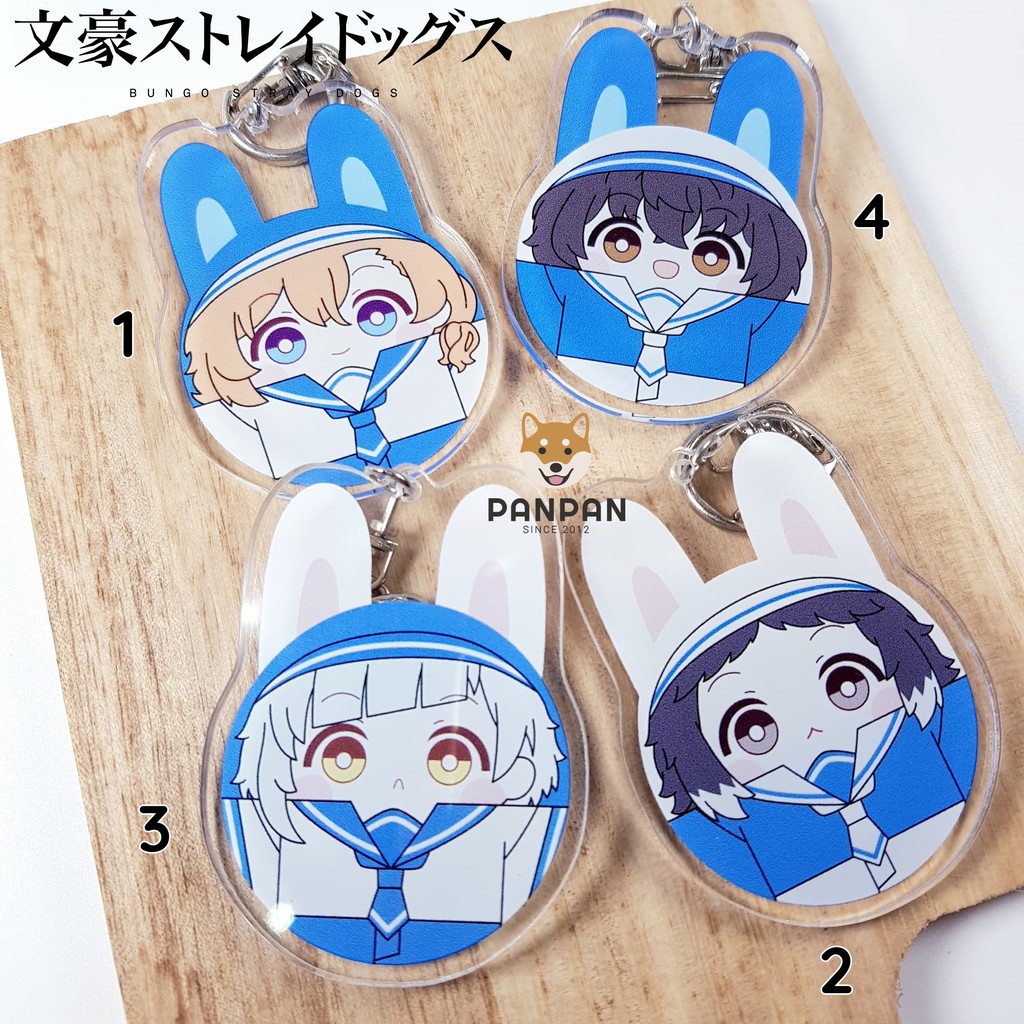 Móc khóa mica Anime Bungou Stray Dogs Đồng Phục Thuỷ Thủ - Sailor (6cm)