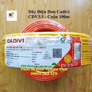 [CADIVI] Dây Điện Đơn CDV3.5 - Cuộn 100m