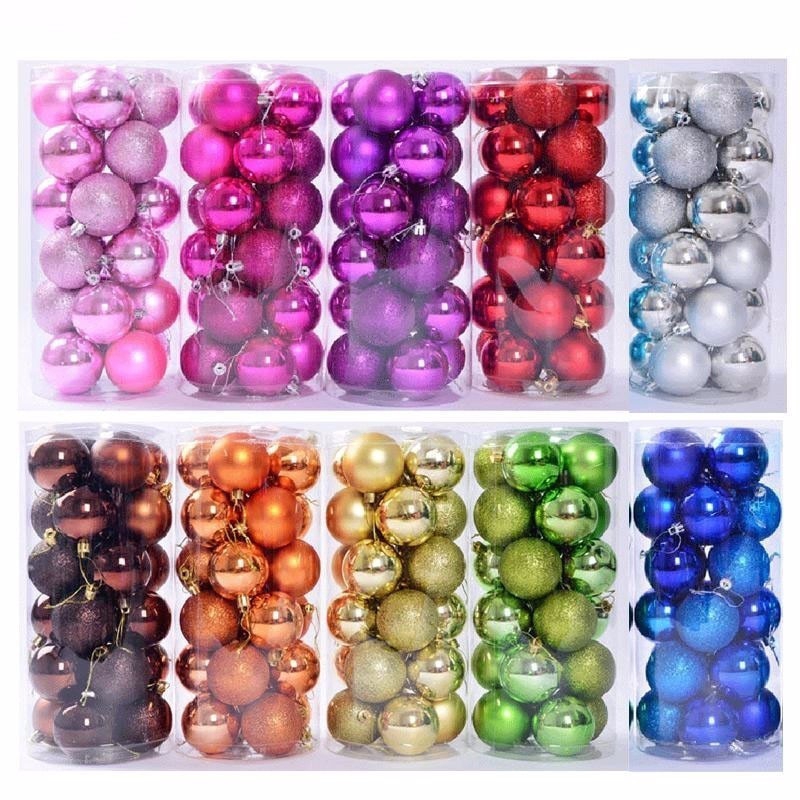Trái Châu 4cm / 6cm / 8cm Bằng Polystyrene Trang Trí Cây Thông Giáng Sinh Năm Mới
