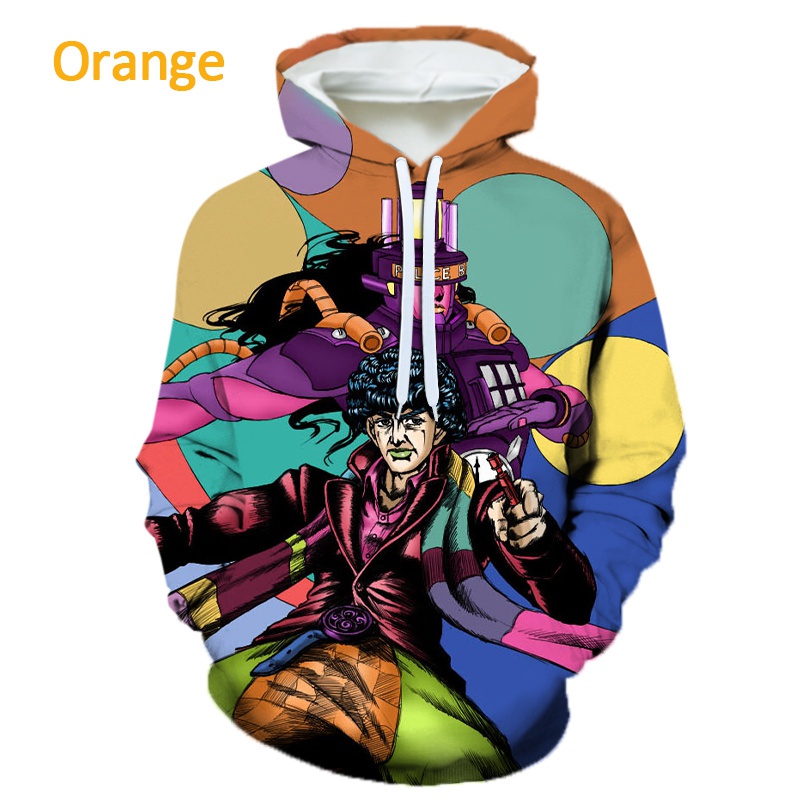 Áo Hoodie Dài Tay In Hình Anime Jojo 'S Bizarre Adventure 3D Thời Trang Thu Đông Dành Cho Nam