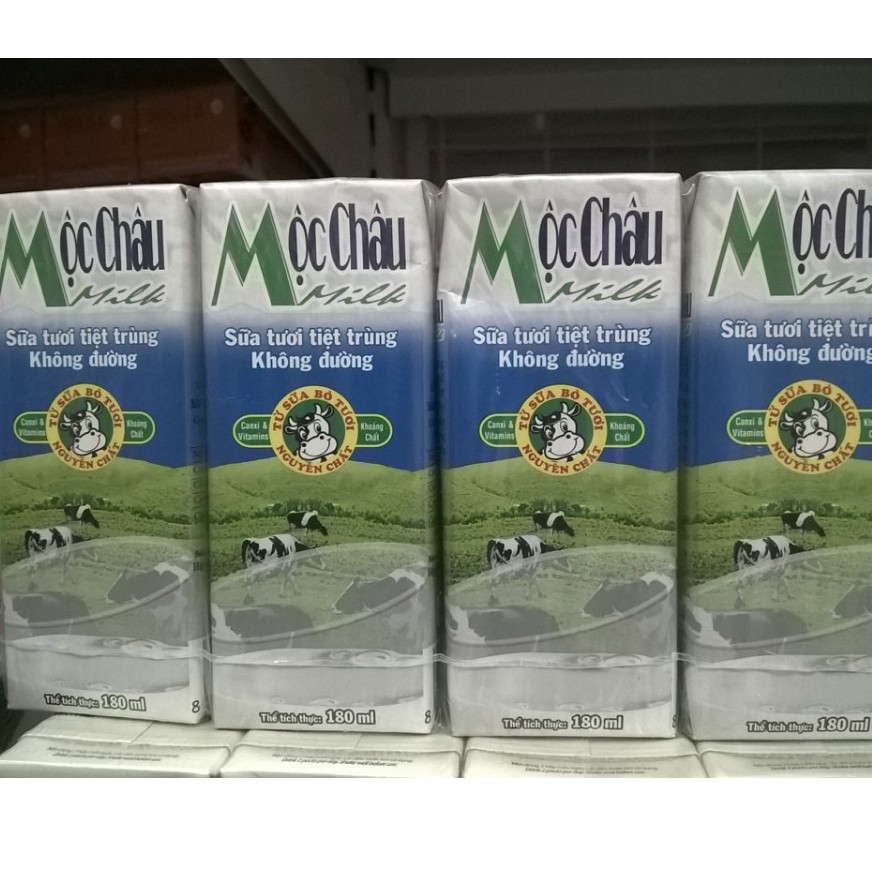 Sữa mộc châu hộp 180ml (vỉ 4 hộp)