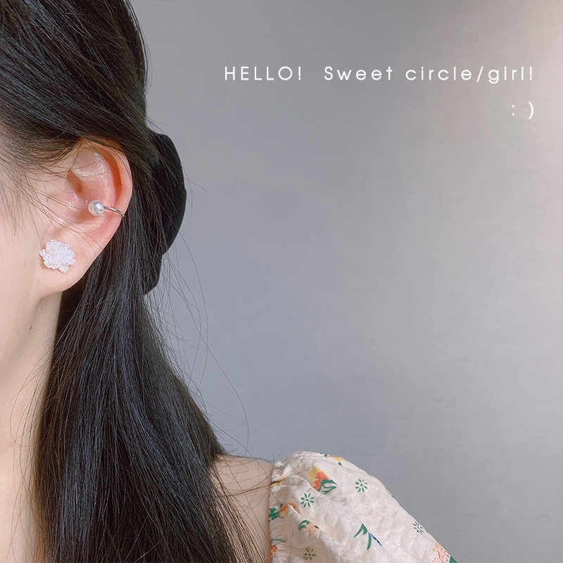 Khuyên Tai Hình Hoa Trà Trắng Phong Cách Mới 2022