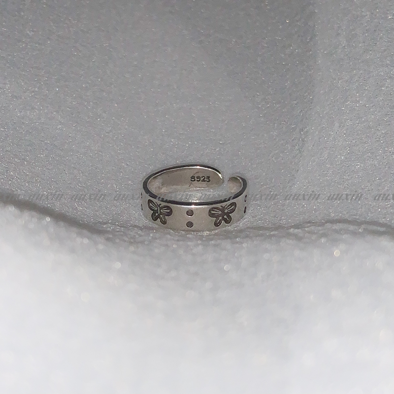 Nhẫn hở có thể điều chỉnh họa tiết bướm cá tính 22482
