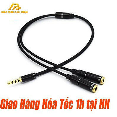 Cáp Chia Jack Loa 3.5mm Từ 1 ra 2 Cho 2 Loa hoặc 2 Tai Nghe ( 4 khấc)