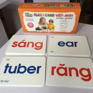 BỘ THẺ HỌC BIBO FLASH CARD VIỆT - ANH