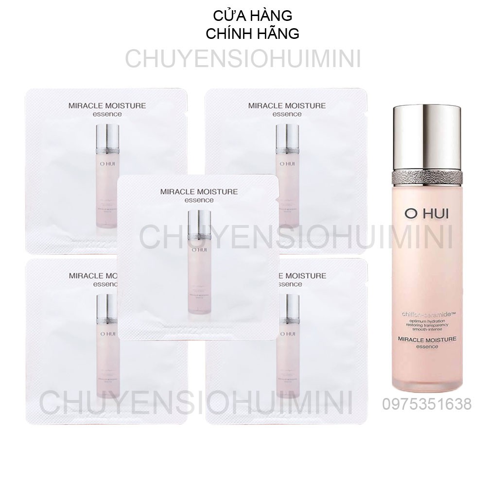 Gói sample tinh dầu dưỡng ẩm chuyên sâu chống lão hóa Ohui miracle moisture Essence 1ml