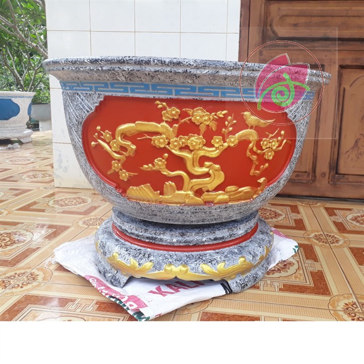 Sơn chậu hệ nước màu đỏ 107 Okay Paint 1kg