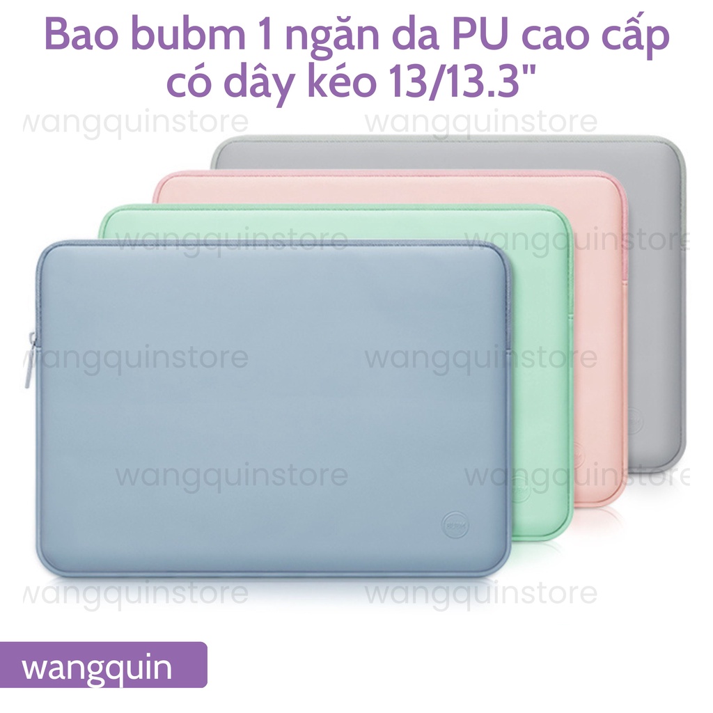 Túi đựng laptop da PU cao cấp 13 13.3 14 inch đủ màu có dây kéo Túi da chống nước bảo vệ máy tính chống sốc laptop