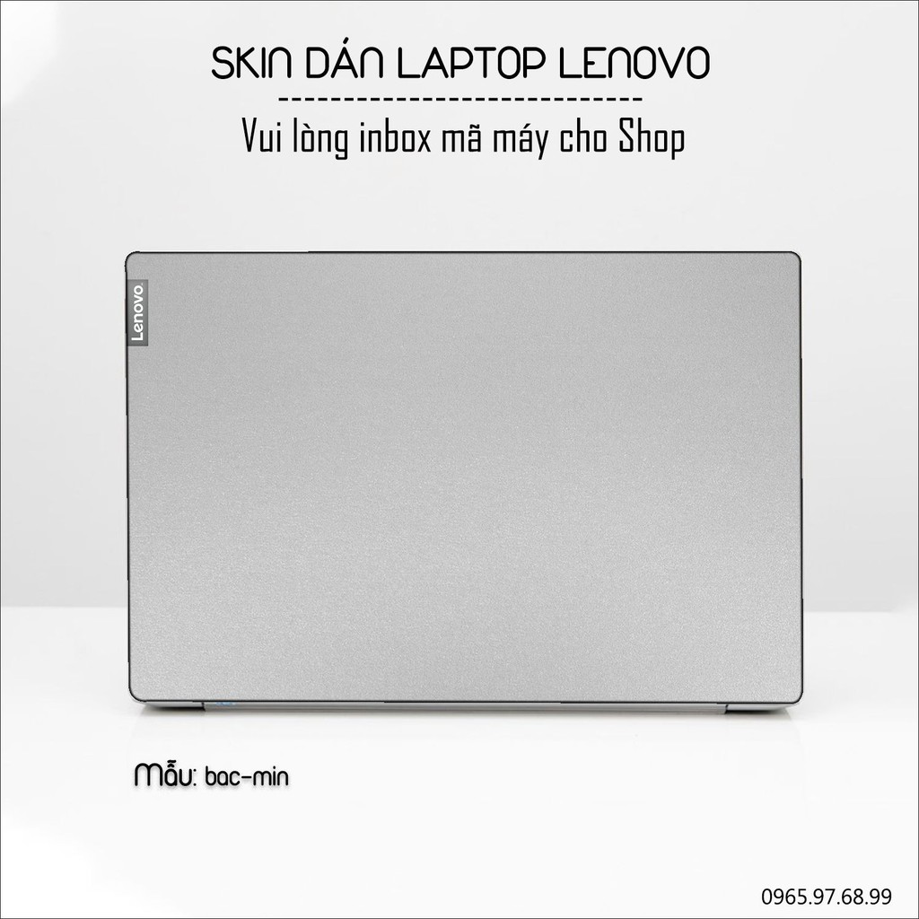 Skin dán Laptop Lenovo màu bạc mịn