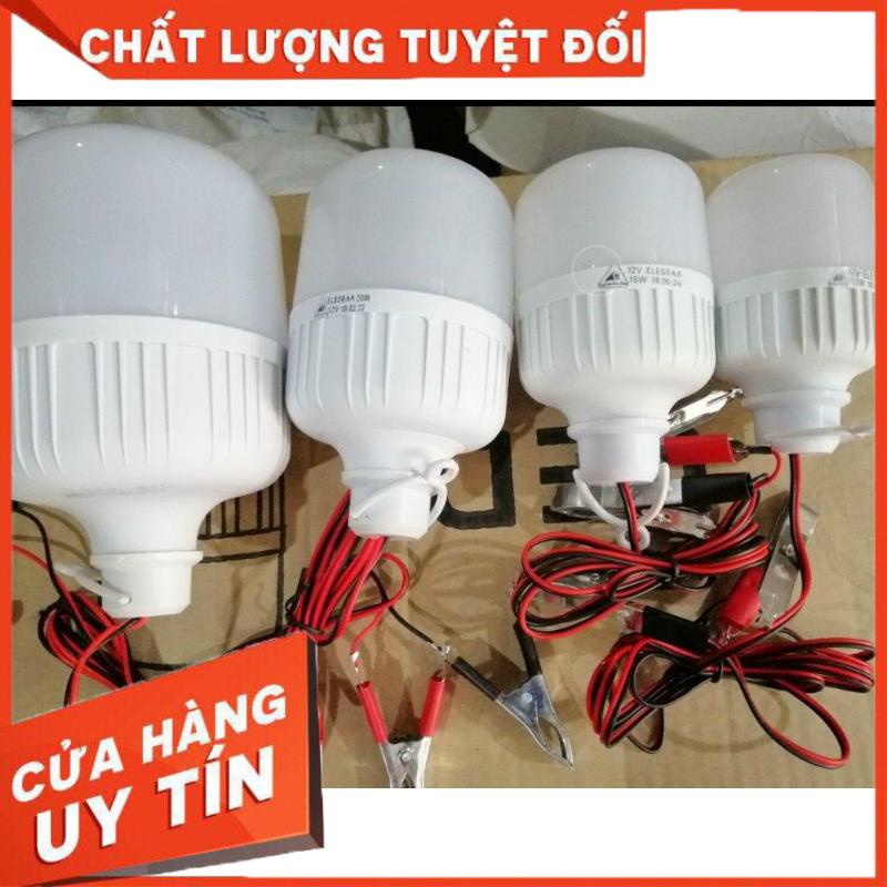 đèn búp 12v kẹp bình acquy 30w