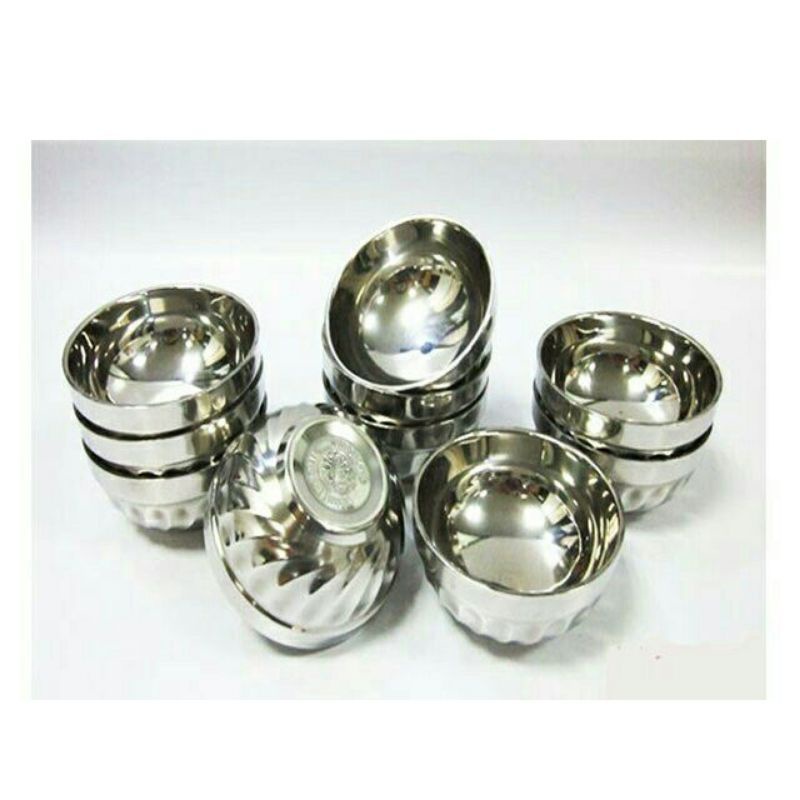 chén inox cách nhiệt 2 lớp, chén ăn cơm inox