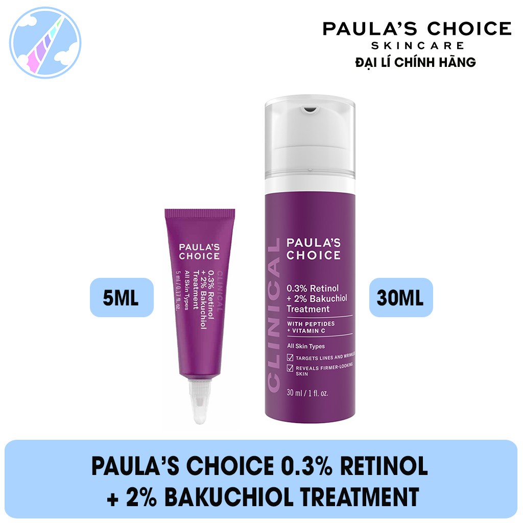 Tinh Chất Gấp Đôi Sức Mạnh Chống Lão Hóa Paula's Choice 0.3% Retinol + 2% Bakuchiol Treatment