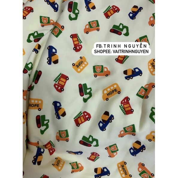 Vải Nỉ Cotton ép hai mặt dày