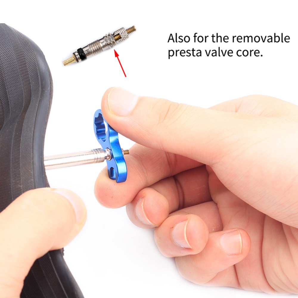 Ống nối dài van xe đạp 45mm Ra108 80mm bằng hợp kim nhôm kèm cờ lê có thể tháo rời