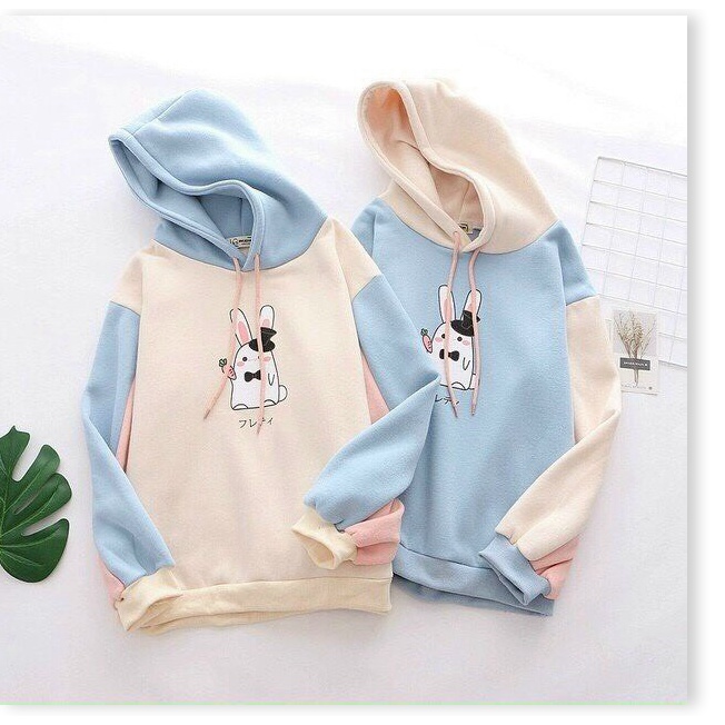 Áo khoác hoodies form rộng có mũ con thỏ cực đẹp , hot 2021 KME FASHION