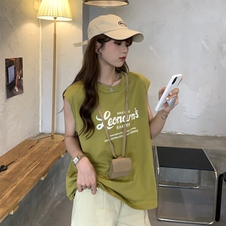 Áo thun thể thao sát nách cổ tròn dáng rộng cá tính cho nữ