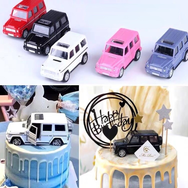 Xe Mercedes-Benz Jeep Bằng Nhựa Acrylic Trang Trí Bánh Kem
