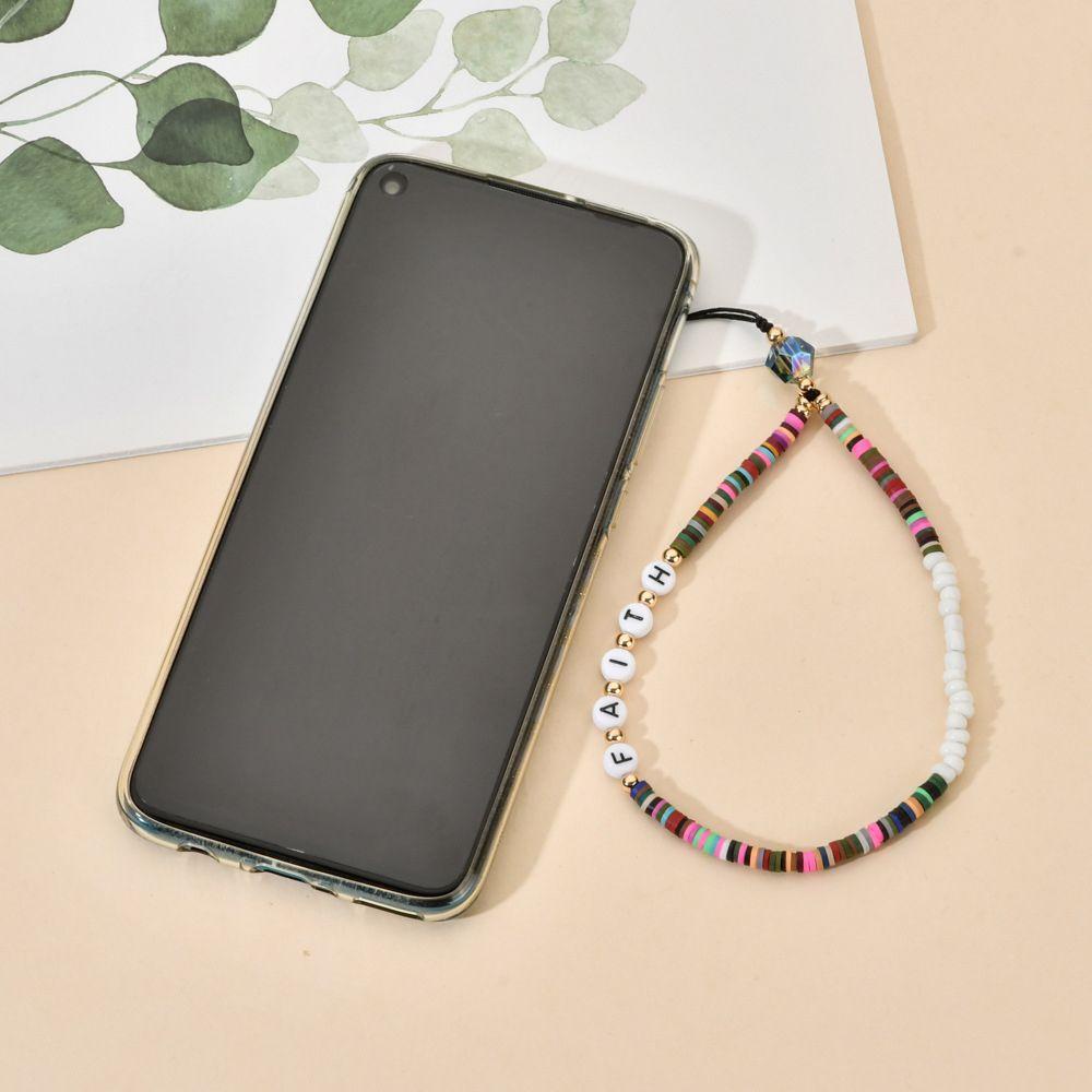 Dây Đeo Điện Thoại Xâu Hạt Nhiều Màu Phong Cách Bohemian