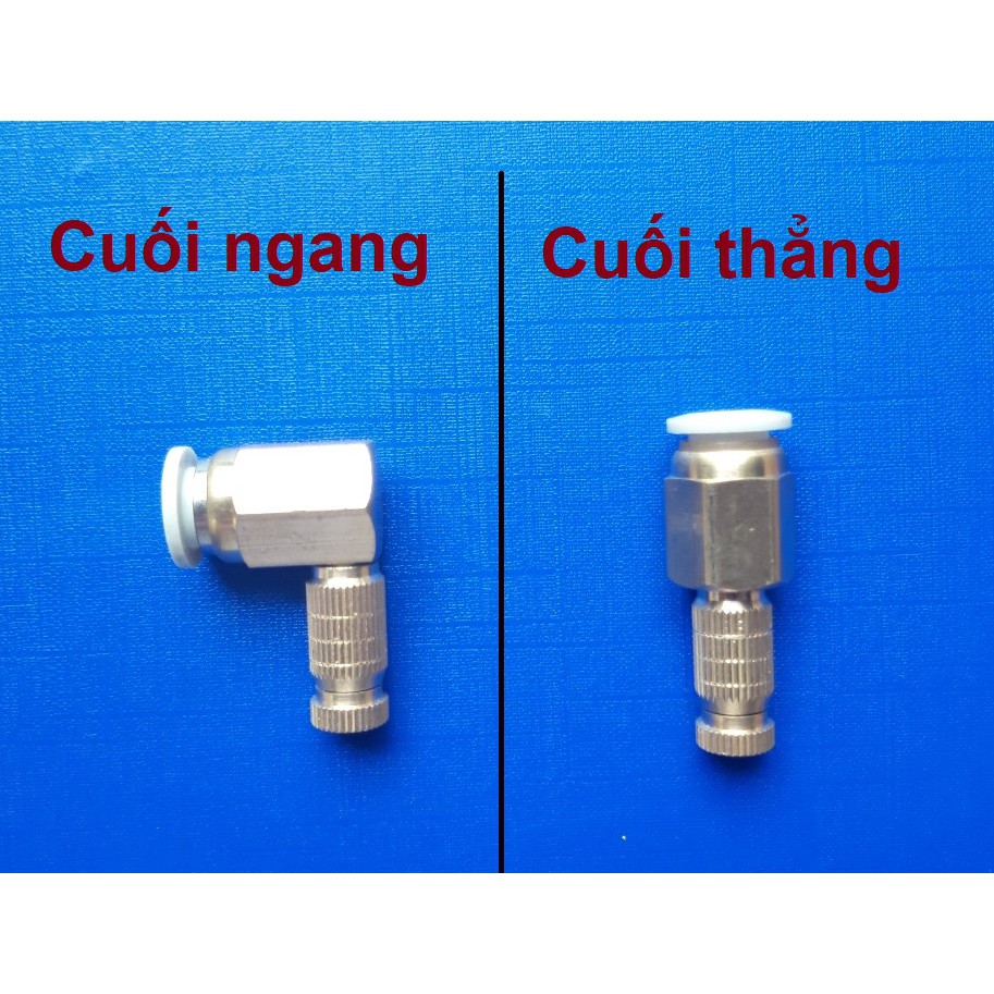 Bộ đế cuối đồng kèm béc phun sương số 1-2-3 làm mát