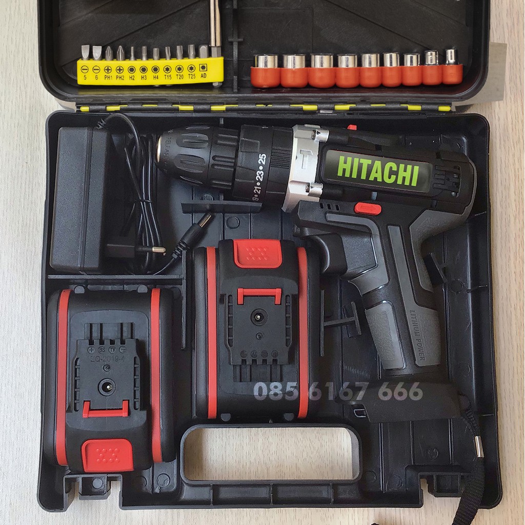 Máy Khoan Pin Hitachi 36V 3 Chức Năng - Khoan Bê Tông - Bắt Vít - Hitachi 36V