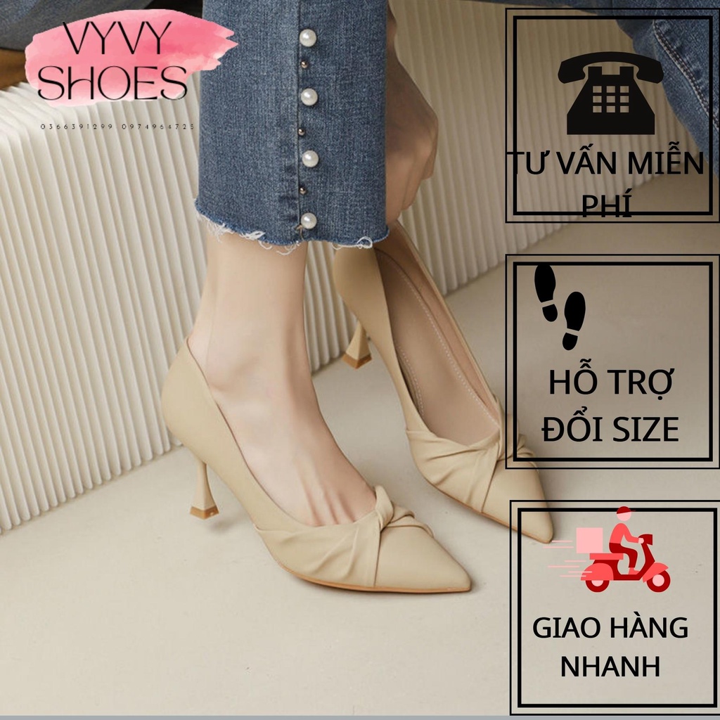 MÃ  GIÀY CAO GÓT CAO CẤP GÓT NHỌN CAO 7P SANG CHẢNH FULLBOX da xoắn VYVYSHOES-169