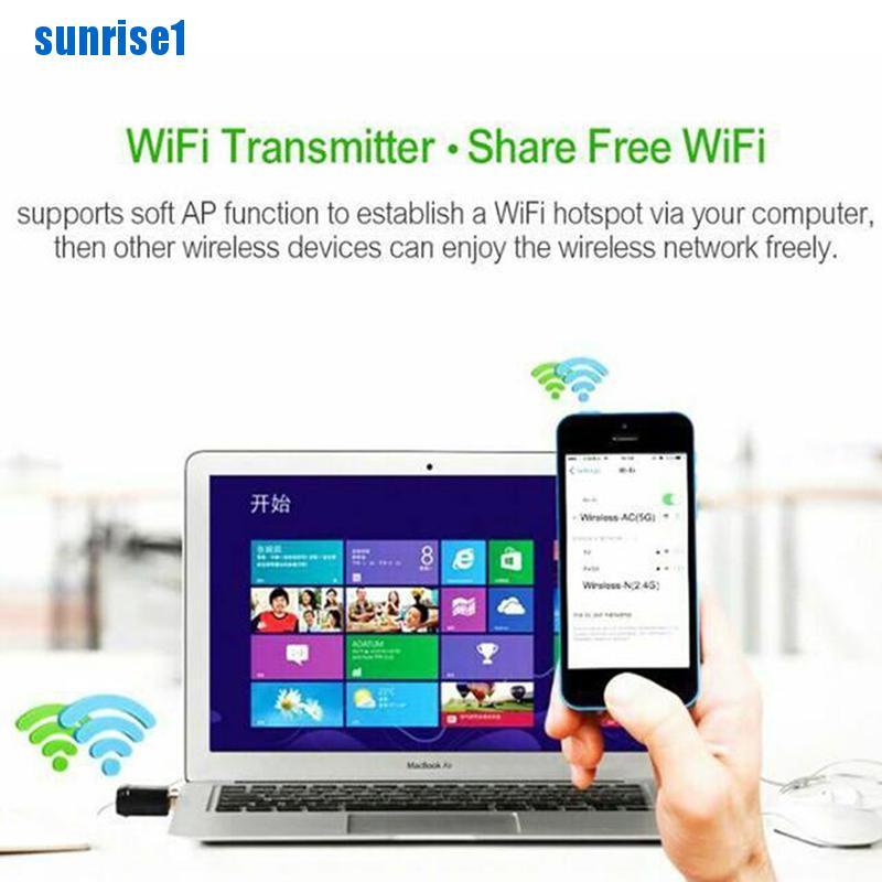 Usb Wifi 150mbps Ethernet Pc Ac Lan 802.11 Dual Band 2.4g / 5g (my)