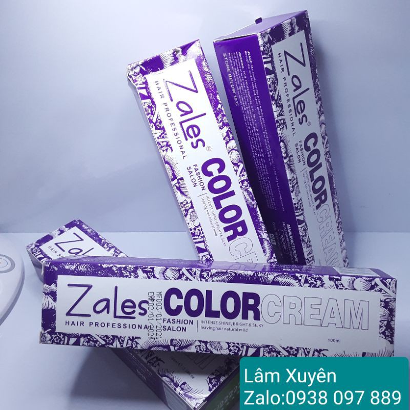 Nhuộm không cần tẩy Zales 100gr 🔺️CHÍNH HÃNG🔺️ Phù hợp mọi loại tóc🔺️Khi mua được tặng kèm bao tay