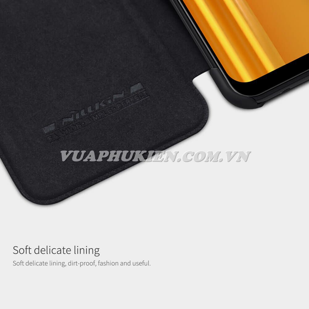 Bao da dành cho Samsung Galaxy M31, M30s, M30, M21, M20, M11, M10 chính hãng Nillkin QIN Leather Case