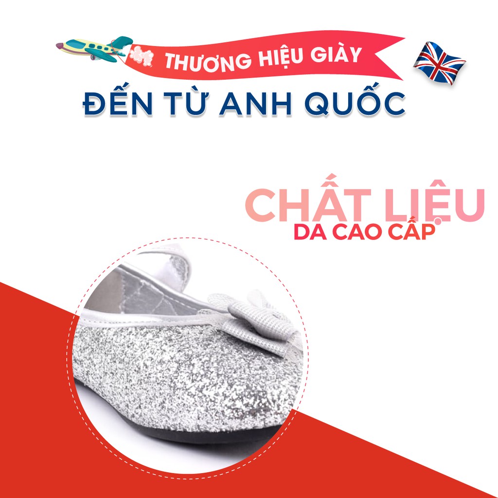 Giày Búp Bê Bé Gái Chính Hãng Crown Space Cao Cấp CRUK3111 cho bé 2-10 Tuổi