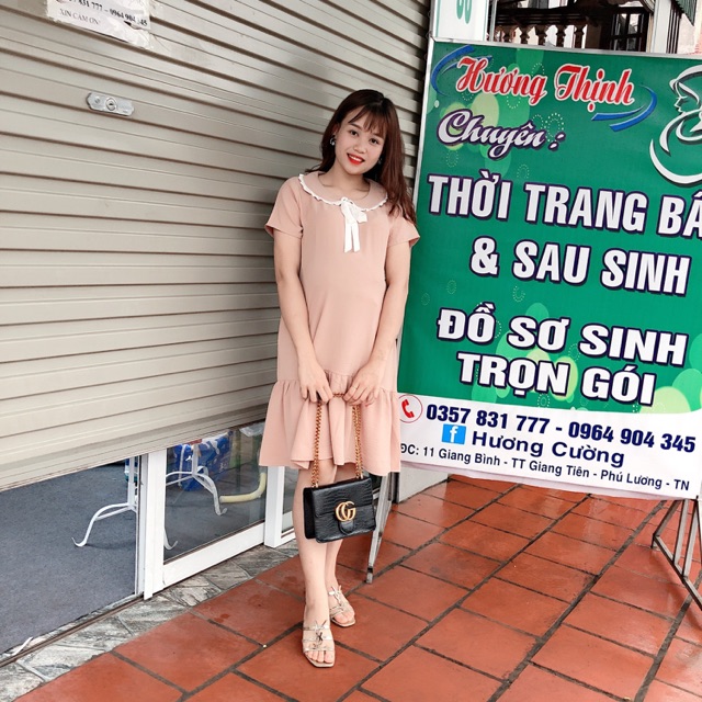 ĐẦM BẦU THIẾT KẾ CỔ NƠ - ảnh thật QAM5120
