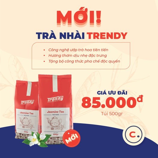 Trà nhài GIỌT NƯỚC gói 500g - đỉnh cao pha chế trà chanh