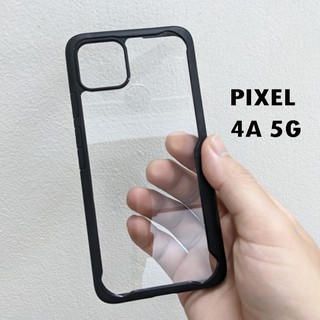 Ốp lưng Google Pixel 4A 5G chống sốc clear color ver 2 viền màu lưng trong không ố vàng