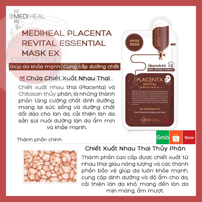 Mặt Nạ Nhau Thai Cừu Mediheal Placenta Revital Essential Mask Ex 24ml