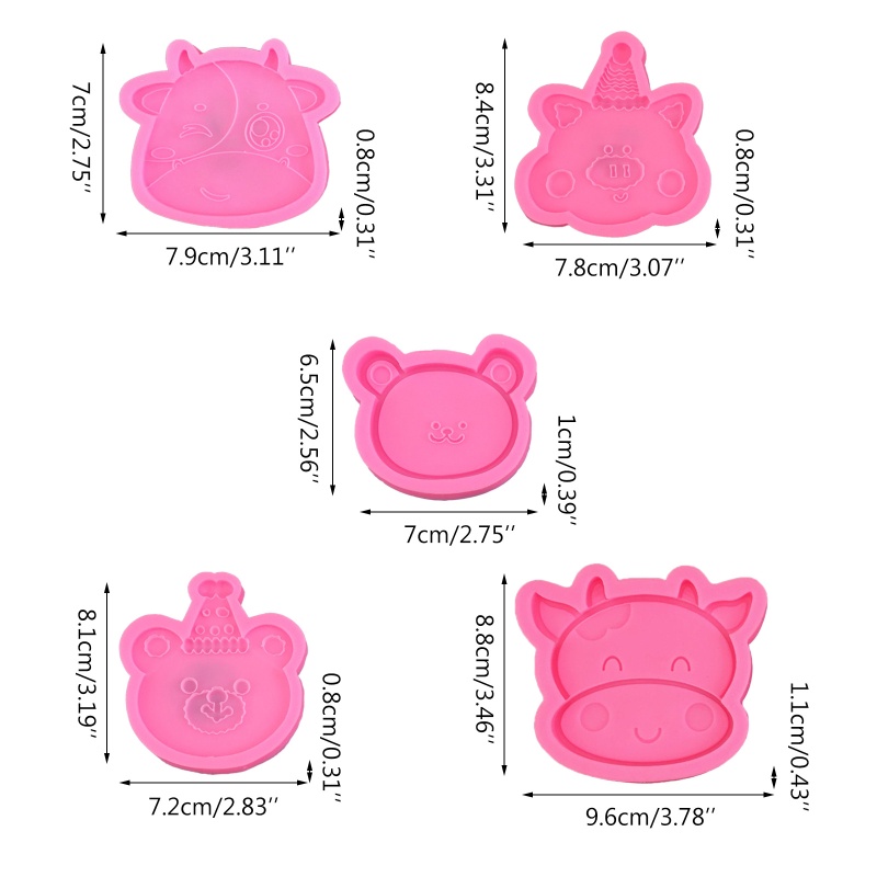 Khuôn Silicone Làm Bánh / Sô Cô La / Xà Phòng Hình Động Vật DIY