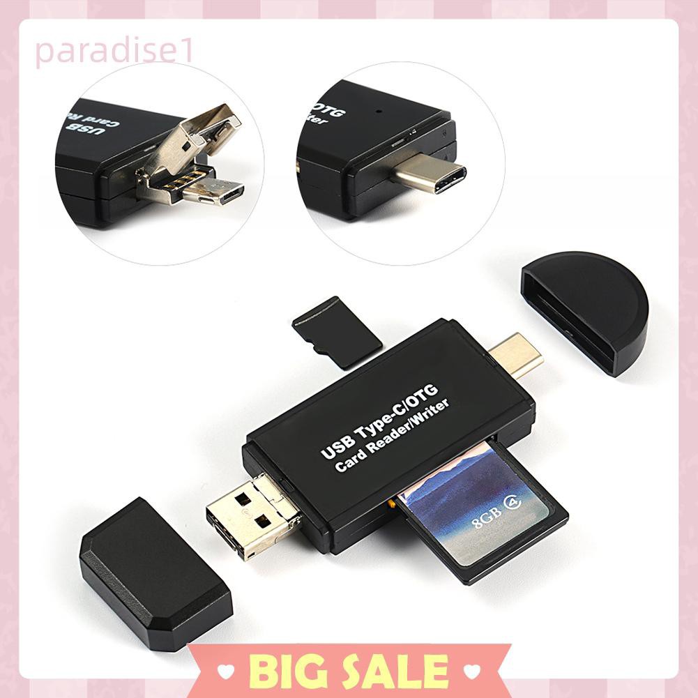 Đầu Đọc Thẻ Nhớ 3 Trong 1 Loại C USB Micro OTG | BigBuy360 - bigbuy360.vn