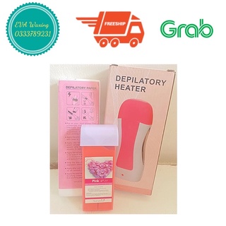 Combo Triệt Lông Cầm Tay Tiện Lợi, Sạch Sẽ Gồm Máy Wax Lông+ Sáp Thanh Và Giấy