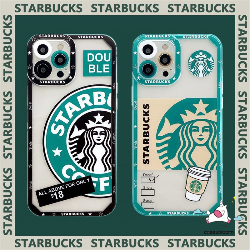 Ốp điện thoại trong suốt họa tiết logo Starbucks cho iPhone 7plus 11 12 Pro Max iPhone 6 6s 7 8 Plus XR X XS MAX SE 2020