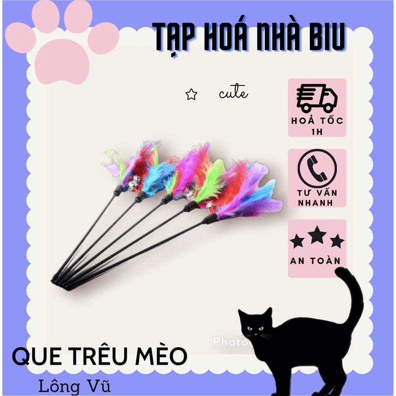 Cần câu- que trêu mèo gắn chuông ngộ nghĩnh