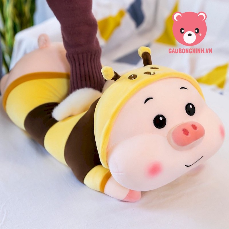 Gấu Bông Lợn Ong đáng yêu đủ size 75cm-1m2, Thú nhồi bông Heo Ong vàng cute, Quà tặng gấu bông gaubongxinh.vn