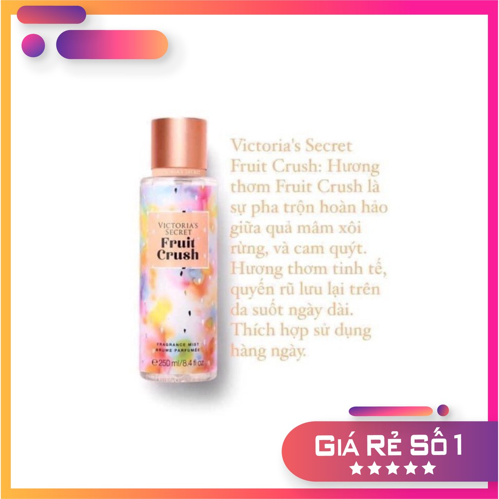 Xịt thơm toàn thân Victoria'sSecretbody mist mẫu mới đủ mùi 4 Mùi Hương Quyến Rũ | Thế Giới Skin Care
