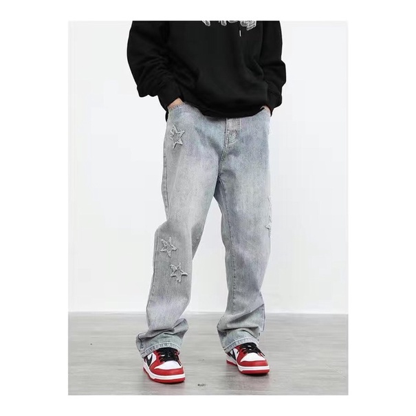 Quần Jean ống rộng họa tiết sao | BigBuy360 - bigbuy360.vn