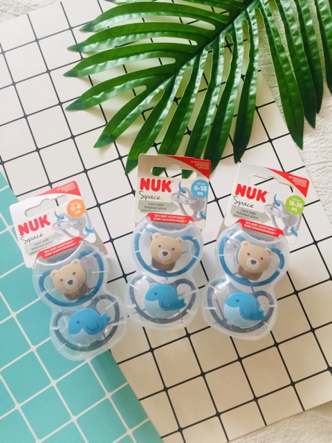 [Hàng nội địa Đức] Ti giả Nuk Space Đức mẫu mới  chống hô, chống vẩu cho bé có tách lẻ