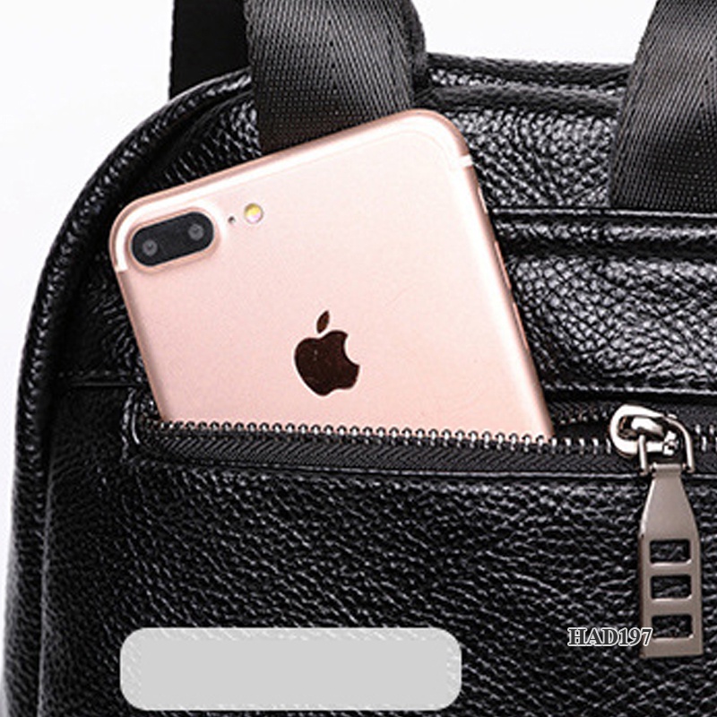 Samdo: Balo kiêm túi xách nữ da thật cao cấp  - Chính hãng Huada - Thời trang Hàn Quốc phù hợp đi chơi đi làm HAD197