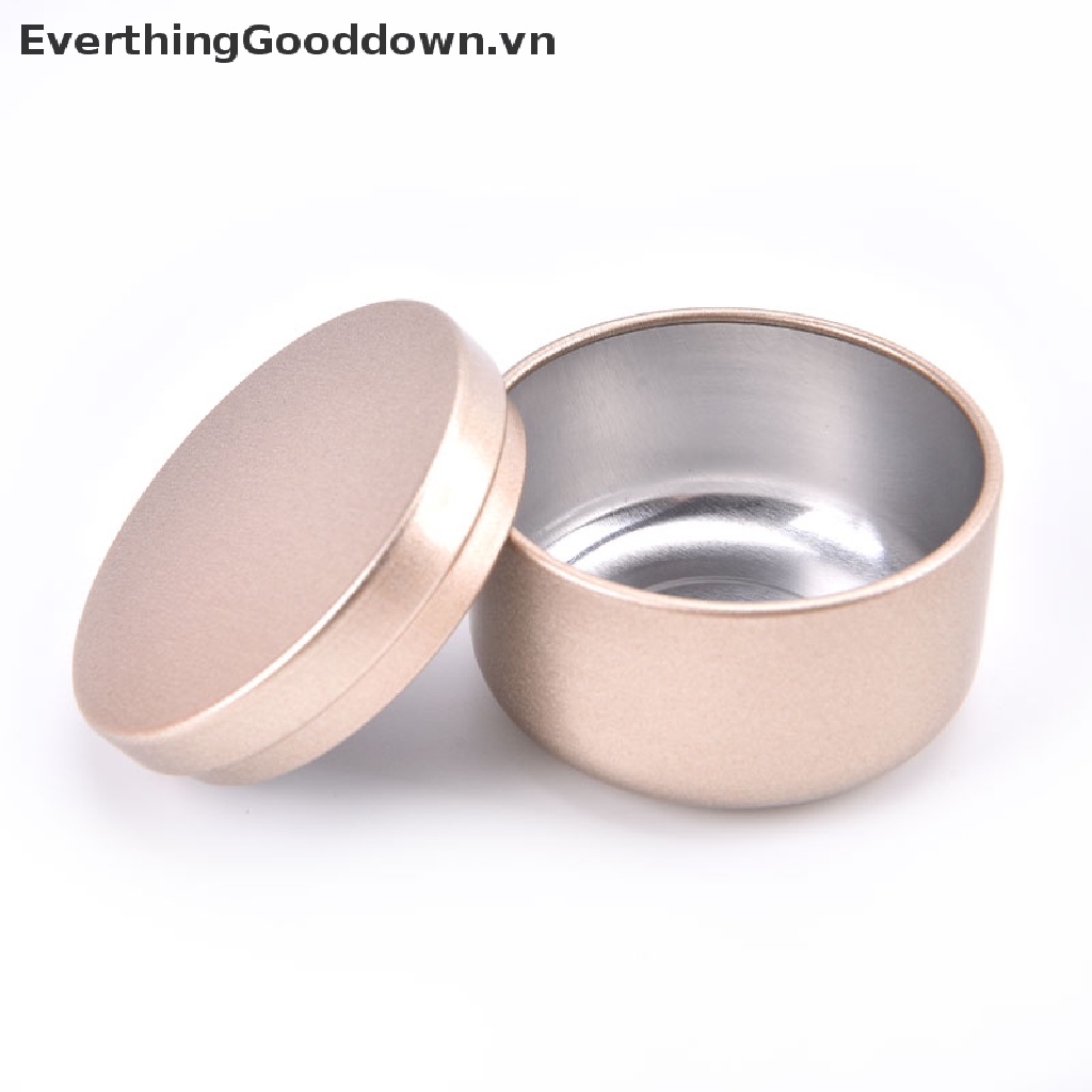 Everthinggood Hộp Thiếc Nhôm Thiếc Đựng Nến Hình Tròn Tiện Dụng Mang Theo Du Lịch