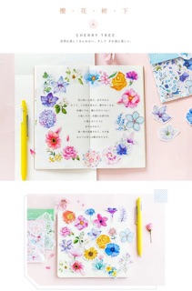 Set sticker hoa theo màu Mo-card - 45pcs