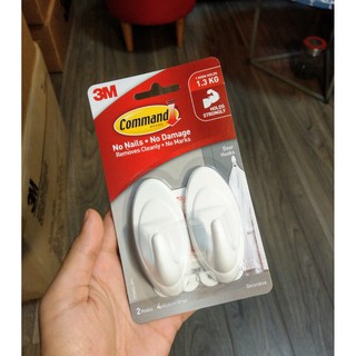 2 Cái móc treo kiểu tròn 3M Command 1.3Kg