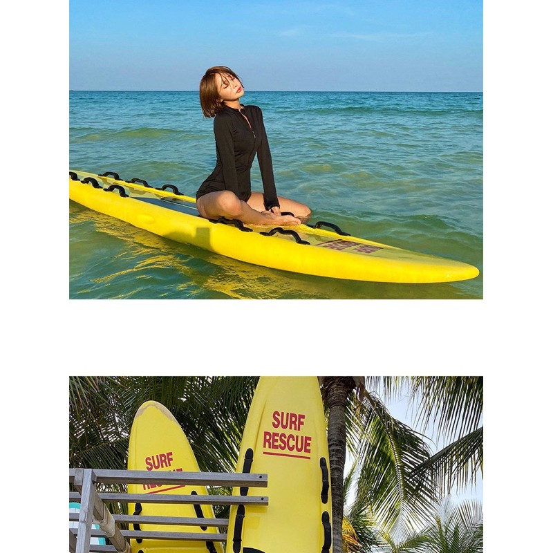 (Có sẵn) Monokini đồ bơi quần đùi dài tay kéo khoá màu đen kín đáo hàng Quảng Châu
