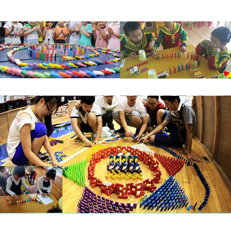 Bộ đồ chơi Domino 120 chi tiết bằng gỗ siêu thú vị cho bé