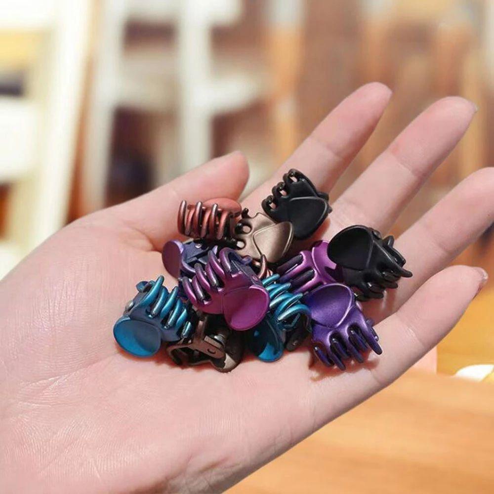 FORBETTER Set 12 Kẹp Tóc Càng Cua Đính Nơ Màu Sắc Ngọt Ngào Phong Cách Vintage Cho Nữ